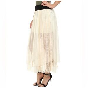 Free People Sugar Plum Tutu Skirt in Ivory Combo, Size L